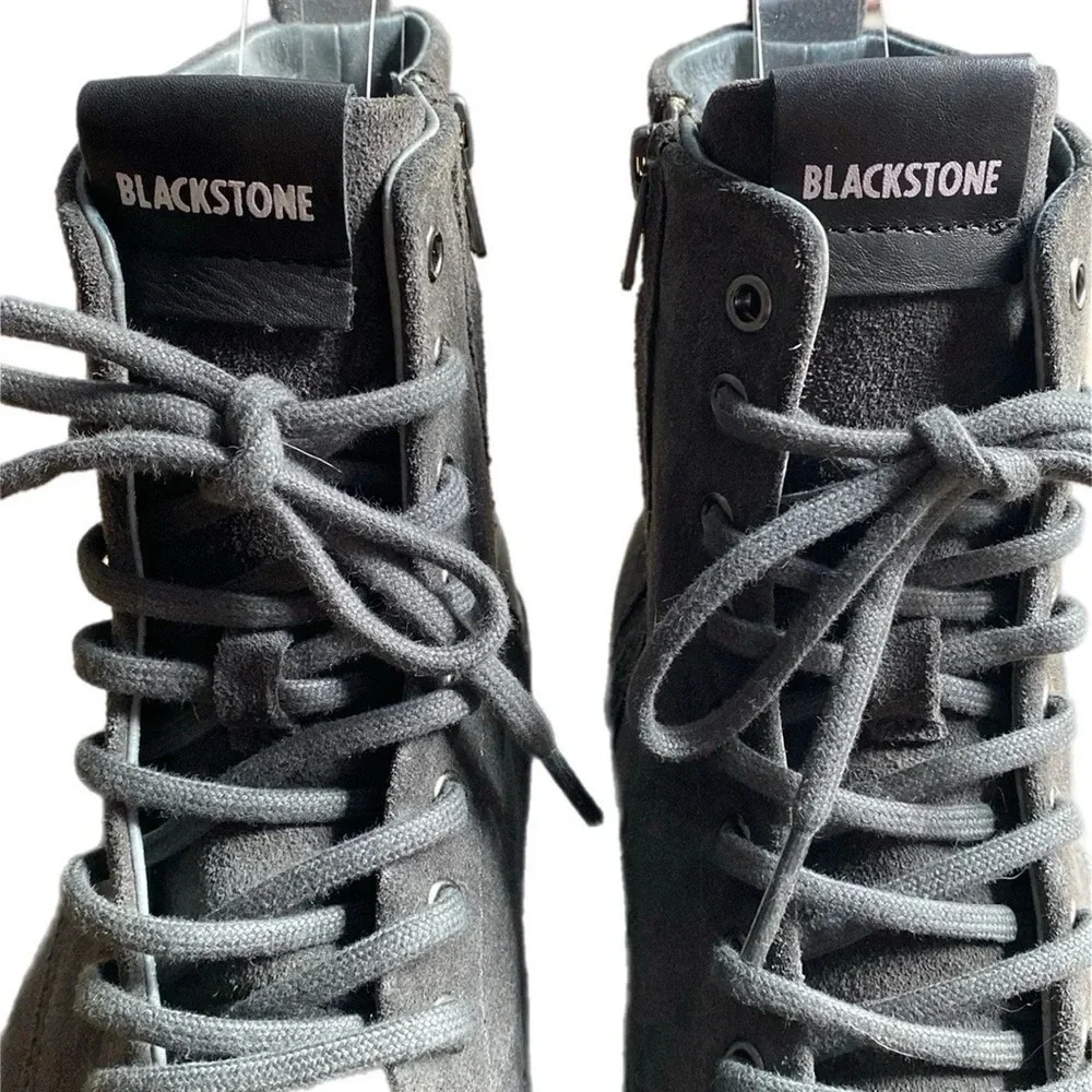 BLACKSTONE QM23 SUEDE LEATHER ZIPPER HIGH BOOTS